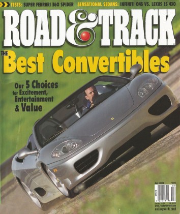 ROAD & TRACK 2001 JULY - M3, AMG, 911-C, STING RAY